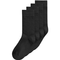 MELA 4er-Pack Bio-Socken 'Ripped', schwarz, Gr. 43/46