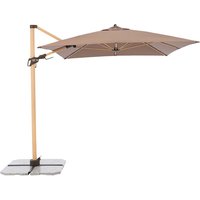 doppler Pendelschirm 'Alu Wood AX Ultra' 300 x 220 cm, Esche hell, greige