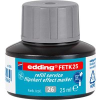 edding Nachfülltinte "FETK 25" Flipchart Effektmarker, 25ml, silbergrau – Ansicht 1