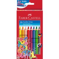 Faber-Castell Farbstifte "Jumbo Grip" 8+2 Gratis -Schulaktion – Ansicht 1