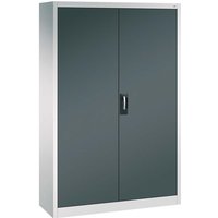C+P Stahlschrank mit Flügeltüren "Acurado" H1950xB1200xT400mm, Lichtgrau/Anthrazitgrau – Ansicht 1