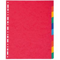 10 Exacompta Register, Colorspan-Karton, 10 Taben neutral, 225 g/m², DIN A4 Maxi, sortiert – Ansicht 1