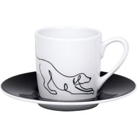 Könitz Espressotasse mit Untersetzer "Hommage á Picasso - Le Chien" 85 ml aus Porzellan – Ansicht 1