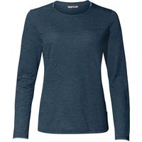 VAUDE Damen-Langarmshirt 'Essential' mit Rundhalsausschnitt, dark sea uni, Gr. 42 – Ansicht 1