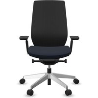 Profim Bürodrehstuhl "ACCIS PRO" mit Armlehnen, Gestell: silber, Sitz: blau