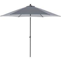 doppler Sonnenschirm "myZone Push Up" Ø 300 cm, HV, Blockstreifen anthrazit – Ansicht 1