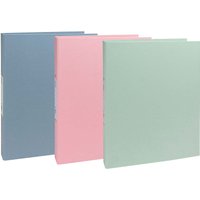 10 Exacompta Ringbücher "Autentik", Hardcover, DIN A4, 2 Ringe, sortiert