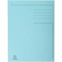 50 Exacompta Aktenmappen "Forever", 3 Klappen, 280 g/m², 245x350 mm für Format Folio, blau