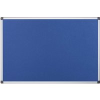 Bi-Office Textil-Pinnwand mit Aluminiumrahmen 60 x 45 cm blau