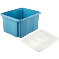 keeeper Aufbewahrungsbox "Emil Eco Line" mit Deckel "Emilia", 41x34,5x22 cm, 24 l, blau – Ansicht 1