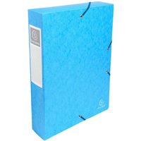 8 Exacompta Archivboxen, Colorspan-Karton, 600 g/m², DIN A4, Gummizug, RB 60 mm, türkis – Ansicht 1