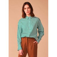 LANA Bio-Damen-Hemdbluse "Victoire" Druck Streifen meadow, Gr. 36