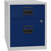 Bisley Home Rollcontainer 1Schub,1HR grau/blau – Ansicht 1
