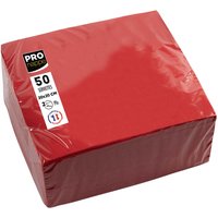 50 ProNappe Cocktail-Servietten 20 x 20 cm, rot