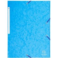 25 Exacompta Sammelmappen, Colorspan-Karton, 425 g/m², DIN A4, 3 Klappen, türkis