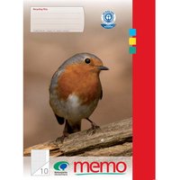 memo Schulheft A5 kar. m. Rand Lin. 10