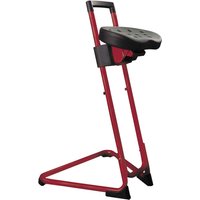 Stehhilfe mit ergonomischer Sitzfläche, rot – Ansicht 1