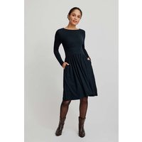 tranquillo Damen-Midi-Kleid mit tailliertem Bund, black, Gr. M – Ansicht 1