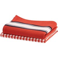 Living Crafts 2er-Pack Bio-Geschirrtücher "Delhi" red clay
