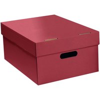 Aufbewahrungsbox "Color" aus Recyclingkarton, groß 30 x 43 x 19,5 cm, rot