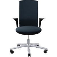 HAG Bürodrehstuhl "Futu 1200-S" mit AL, Gestell: silber, Stoff: "FutuKnit" Dusk