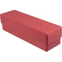 Geschenkkarton für 1 Flasche, B 326 x T 92 x H 88 mm aus Recyclingkarton, rot