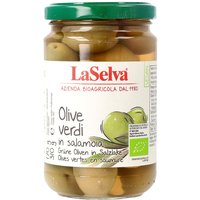 LaSelva Grüne Bio-Oliven in Salzlake, 310 g