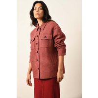 EKYOG Damen-Hemdjacke "MATHEO" mit Seitentaschen, rot kariert, Gr. 34