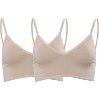 Living Crafts 2er-Pack Bio-Damen-Bustier 'TAMILLA' mit V-Ausschnitt, powder, Gr. L – Ansicht 1