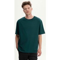 MELA Bio-Herren-T-Shirt "BHAJAN" mit überschnittenen Schultern, tiefsee, Gr. M