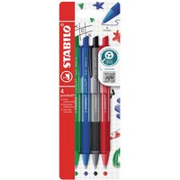STABILO 4er-Set Kugelschreiber "Pointball colorful", sortiert