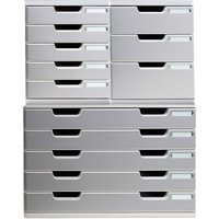 Exacompta Schubladenbox Modulo "Office", DIN A3+, 5 Schubladen geschlossen, steingrau – Ansicht 1