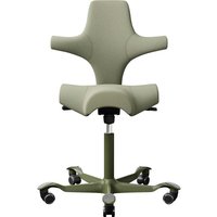 HAG Bürodrehstuhl "Capisco 8106" GF 200mm, Gestell: moss grey, Stoff: "Capture" green grey – Ansicht 1