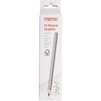 memo Bleistift 'Natural Graphite' FSC-zertifiziert, 12 Stk.