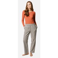 Living Crafts Bio-Damen-Schlafhose 'SCARABEA', cosy check, Gr. 38