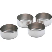 4 Teelicht-Hüllen Edelstahl