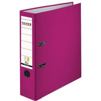 20 Falken Ordner "Vegan", mit Einsteckschild, 180 g/m², DIN A4, RB 80 mm, brombeere