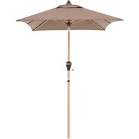 doppler Sonnenschirm "Alu Wood Ultra" 210 x 140 cm, Esche hell, HV, greige – Ansicht 1