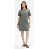 MELA Bio-Damen-Mini-T-Shirt-Kleid "DARSHA" mit Rundhalsausschnitt, thymian, Gr. L – Ansicht 1