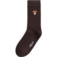 MELA Bio-Socken 'Mushroom', gerippt, dunkelbraun, Gr. 39/42 – Ansicht 1