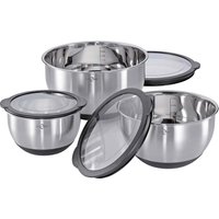 Schüssel-Set "Deluxe" aus Edelstahl mit Deckel, 3er-Set, rutschfest – Ansicht 1