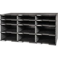 Exacompta Schubladenbox Modulodoc "ECOBlack", DIN A4+, 12 Fächer o. Schub., dunkelgrau – Ansicht 1