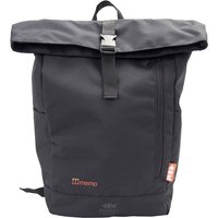 memo Rucksack "Rolltop" aus recycelten PET-Flaschen, schwarz