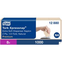 Tork Xpressnap Extra Softe-Servietten "Premium N4" 1/2-Falzung, 8 x 1000 Blatt, natural
