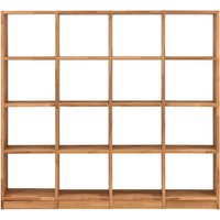 Regal "Grid" 4 x 4 Fächer, B 181 x H 164 x T 34 cm, Wildeiche geölt – Ansicht 1