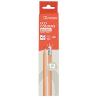 memo Bleistift "ECO COLOURS" mit Radiertip, FSC-zertifiziert, 12 Stk.