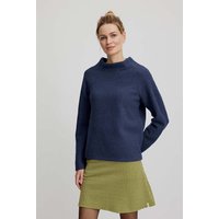 tranquillo Damen-Woll-Pullover mit weitem Kragen, night, Gr. S