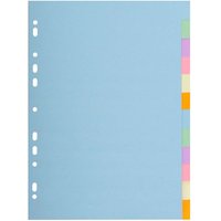 25 Exacompta Register "Forever", 12 Taben neutral, 170 g/m², DIN A4, pastell sortiert – Ansicht 1
