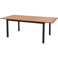 Gartentisch "Barcelona" 150/200 x 90 cm, schwarz