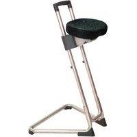 Stehhilfe mit ergonomischer Sitzfläche, edelstahl – Ansicht 1